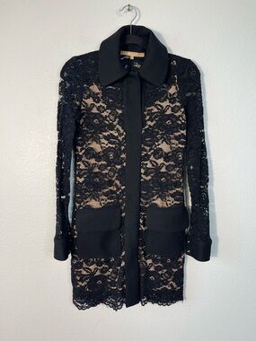 Babylon Collection Italian Long Sleeve Lace Mini Dress Size IT 40/US 6
